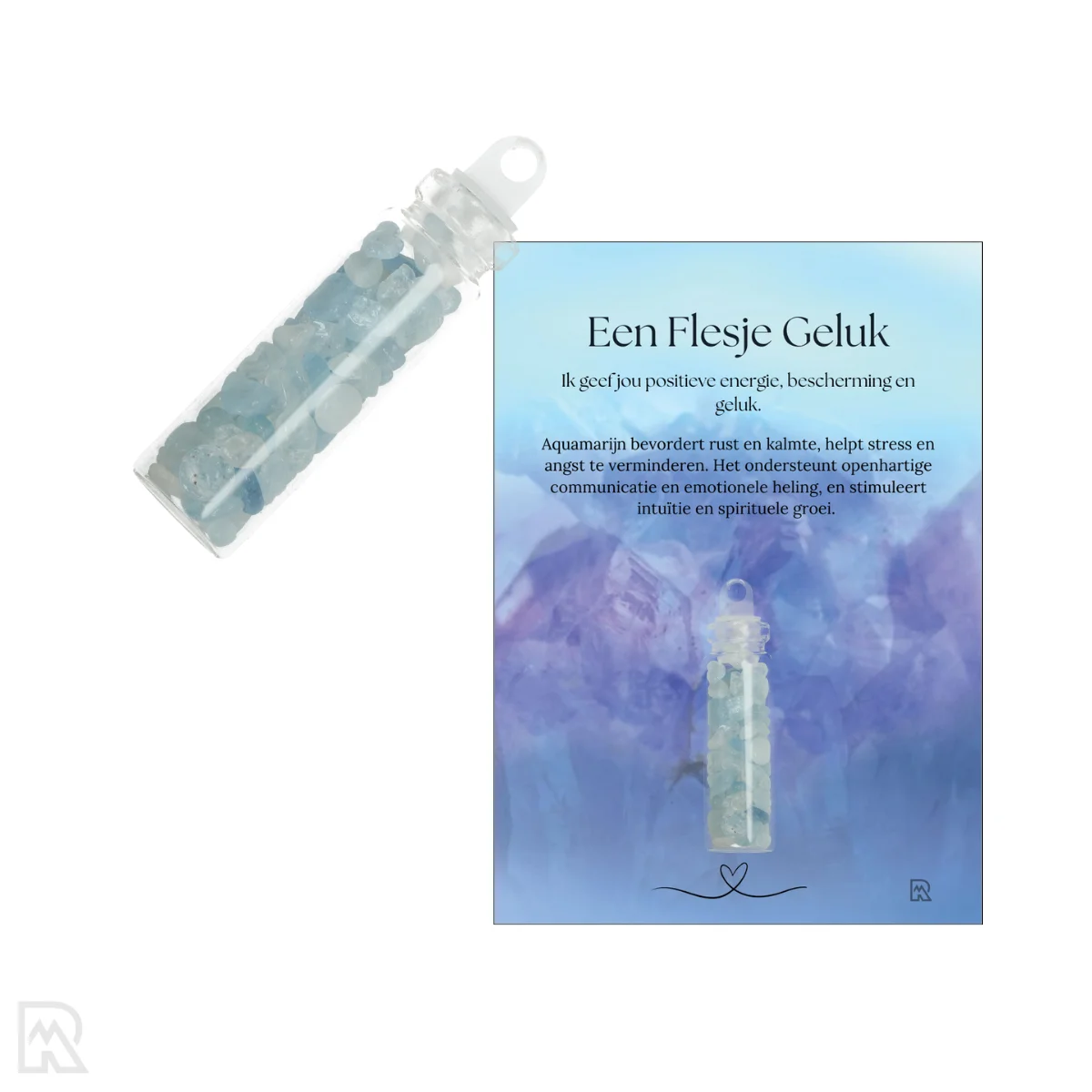 Zakje Geluk Aquamarijn | Rust, Helderheid & Communicatie