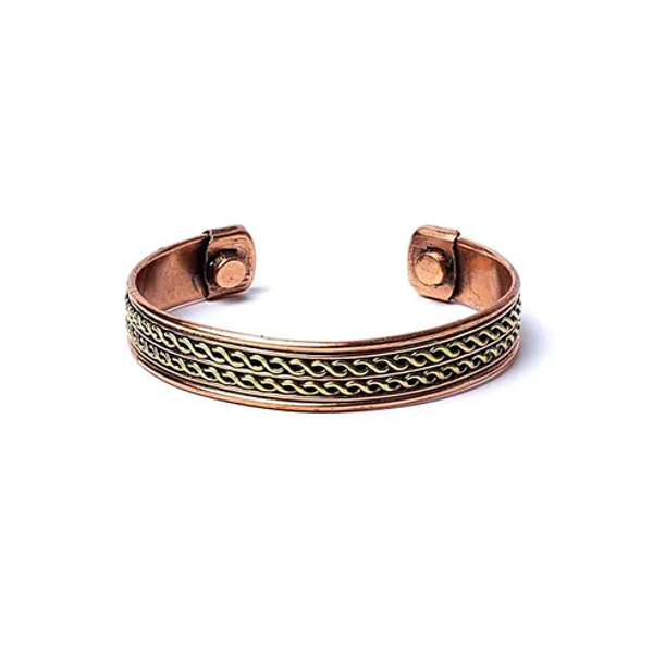 Koperen magneetarmband double helix - 6,5 cm | Atelier Mystique