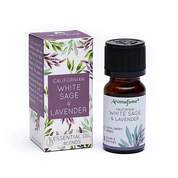 Aromafume etherische olie witte salie & lavendel – 10 ml – Zuivering en rust
