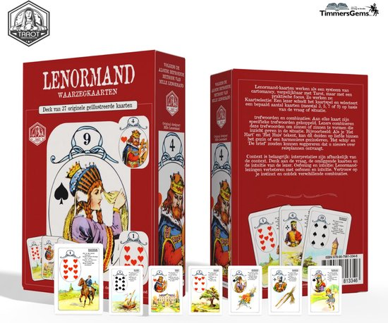 Lenormand waarzegkaarten - Deck van 37 originele geïllustreerde kaarten
