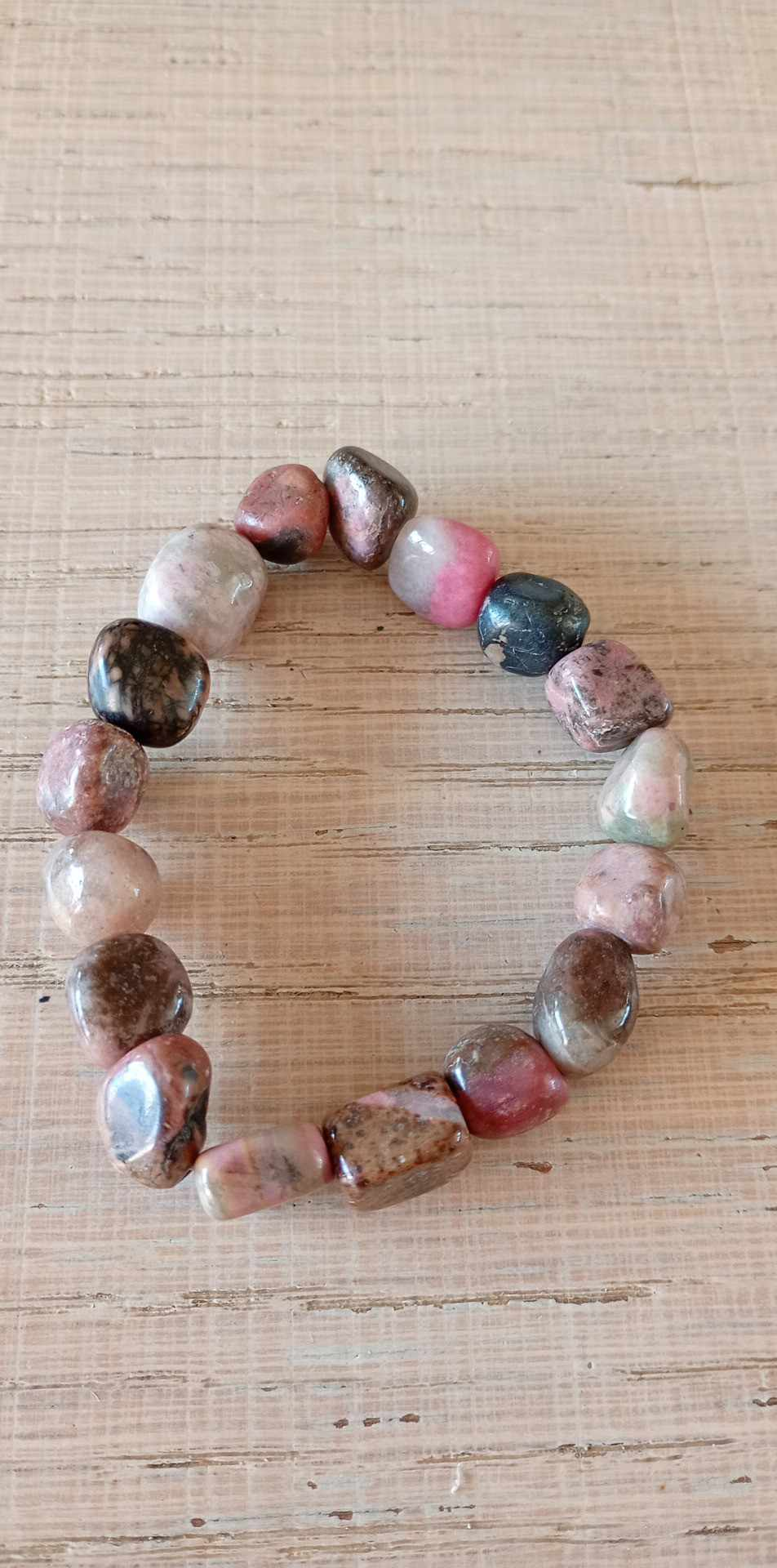 armband rhodoniet nuggets trommelteen