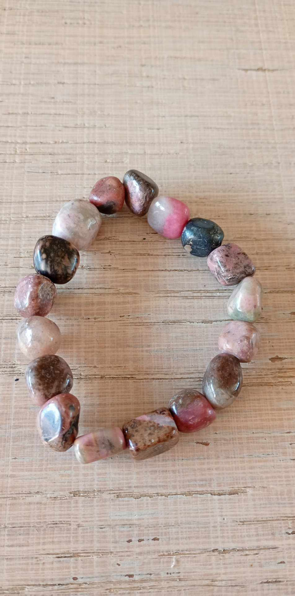 armband rhodoniet nuggets trommelteen