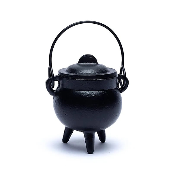Cauldron Heksenketel Middel – Gietijzer voor Wierook en Rituelen