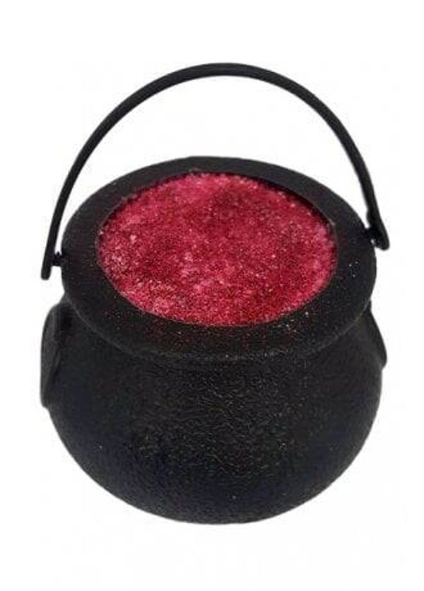 Heksenketel rood glitter bad bruisbal