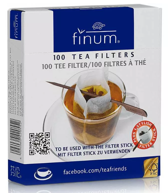 Theefilter + Filterstick tbv theekop Papier Finum
