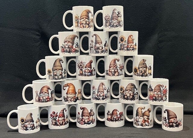 Gnome Mugs - 11oz / 313ml Ceramic Dye Sublimated on both sides