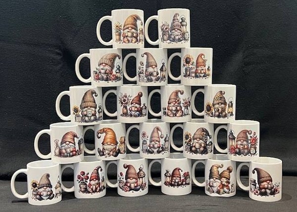Gnome Mugs - 11oz / 313ml Ceramic Dye Sublimated on both sides
