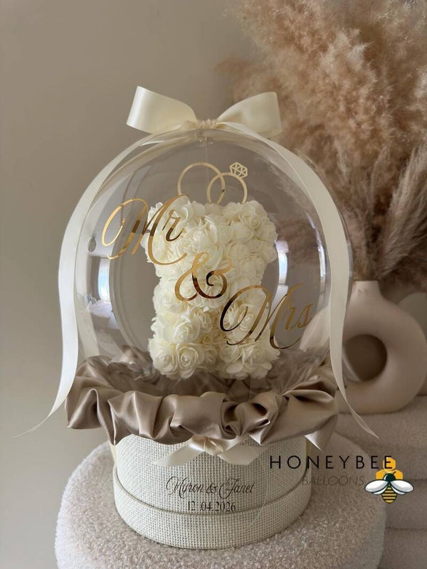Wedding flower bear balloon