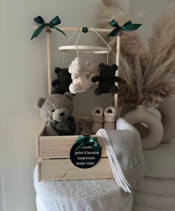 Geboortekistje olive green