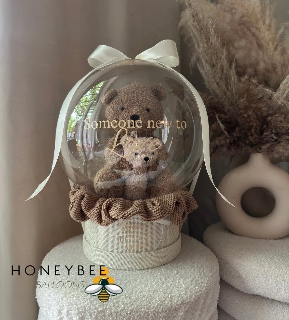 (Medium) balloon Jollein beer+ rammelaar (diverse kleuren)