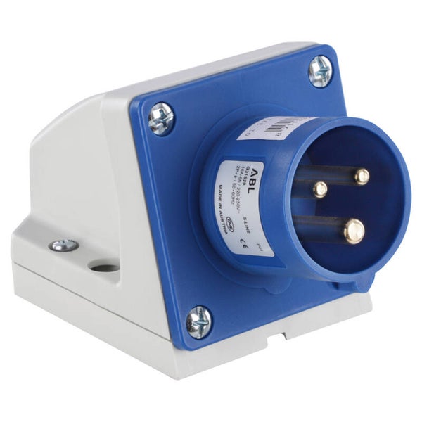 contrastekker CEE - wand - 16A - IP44 blauw