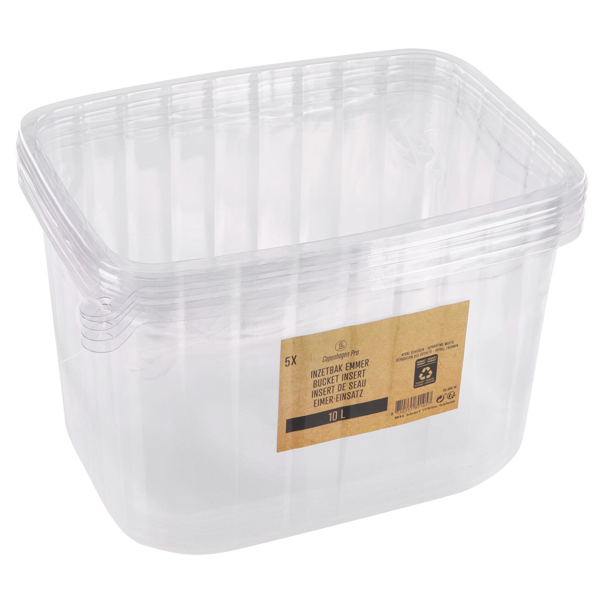 Copenhagen Pro inzetbak voor eenmalig gebruik transparant 10 l