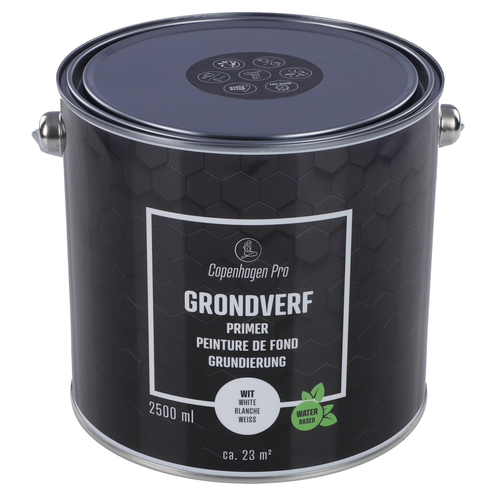 Copenhagen Pro grondverf voor binnen en buiten - 2500 ml wit