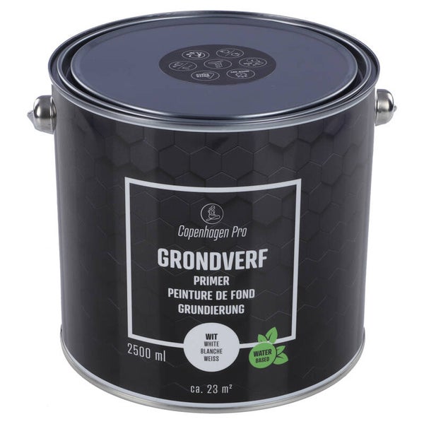 Copenhagen Pro grondverf voor binnen en buiten - 2500 ml wit
