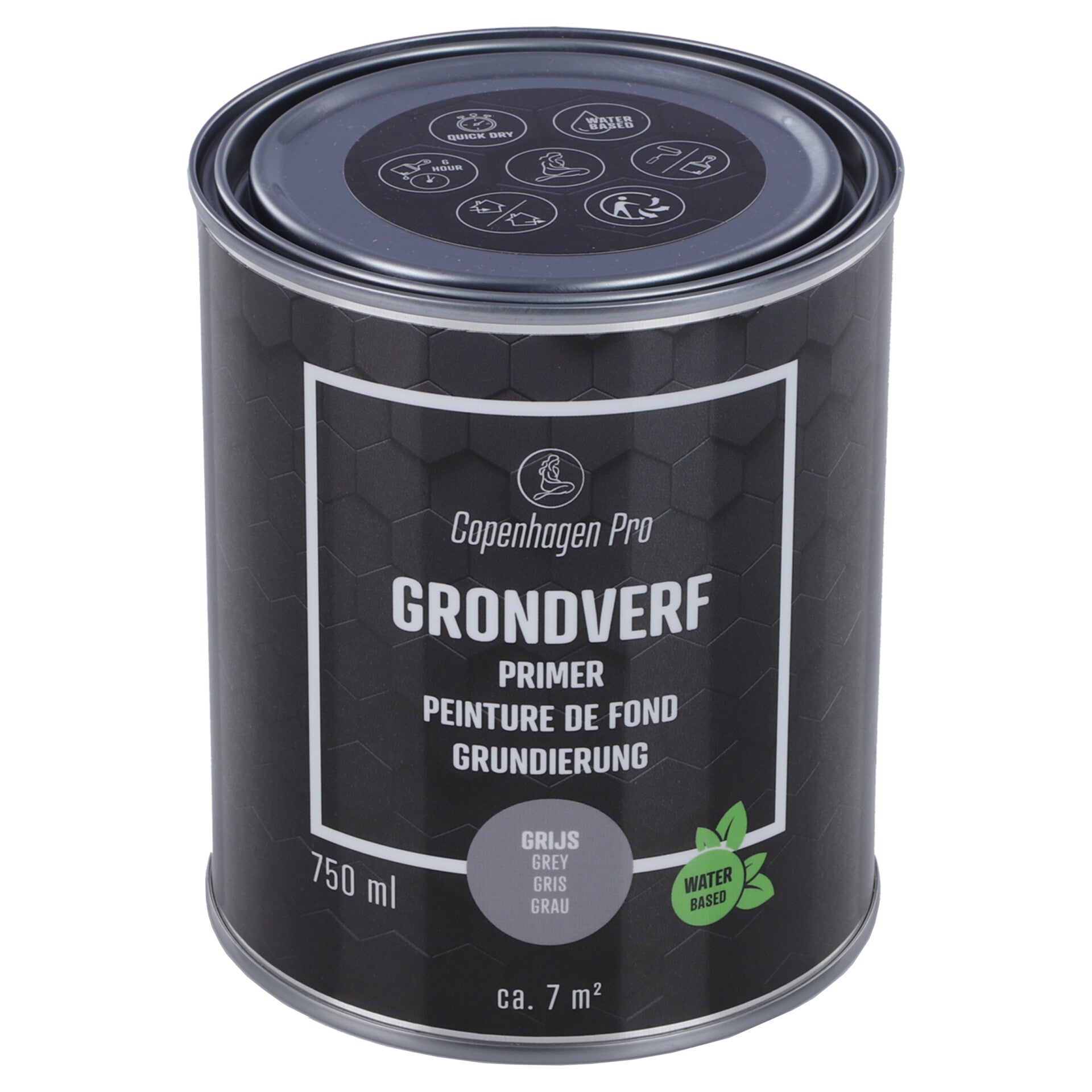 Copenhagen Pro grondverf voor binnen en buiten - 750 ml grijs
