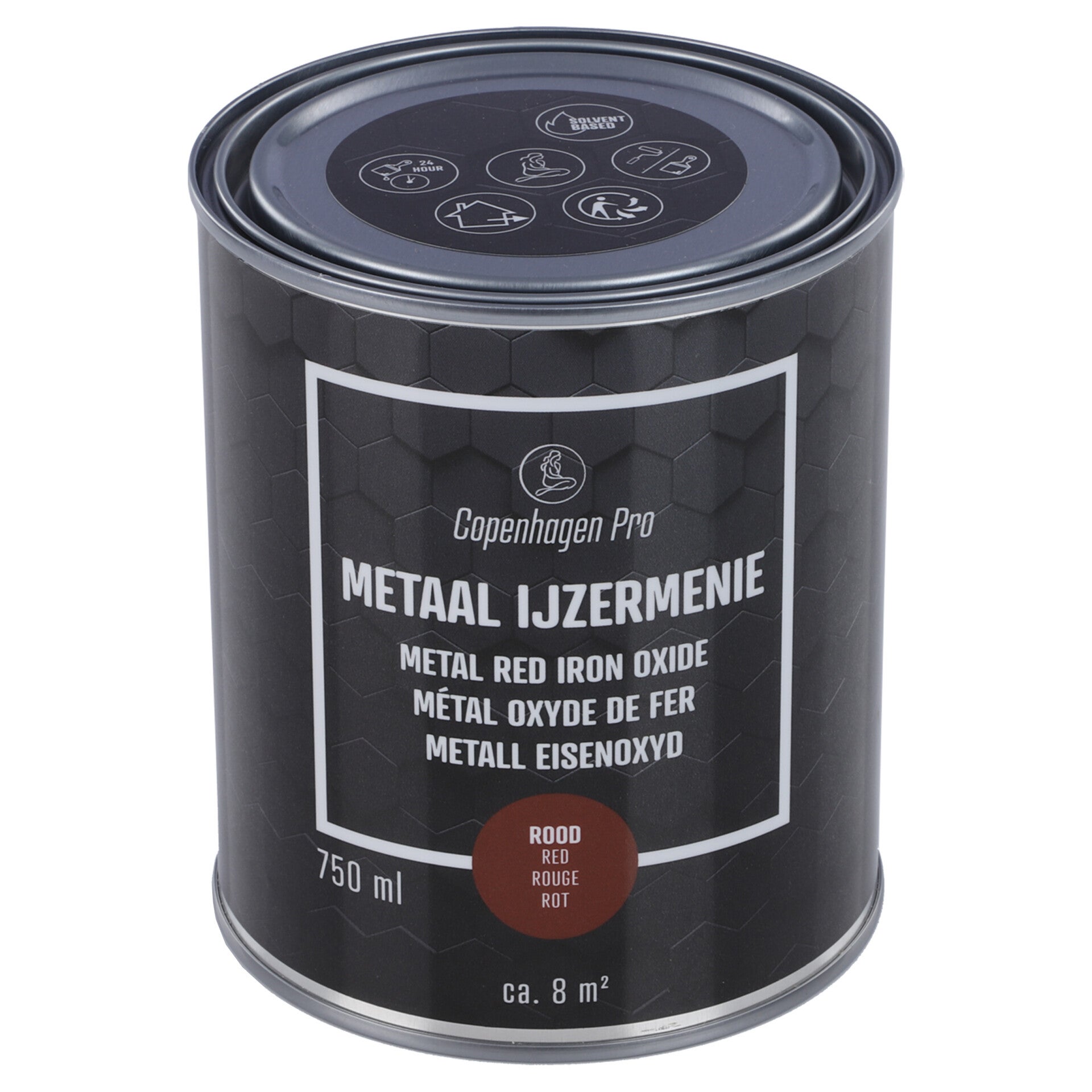 Copenhagen Pro ijzermenie metaal - voor buiten - 750 ml rood