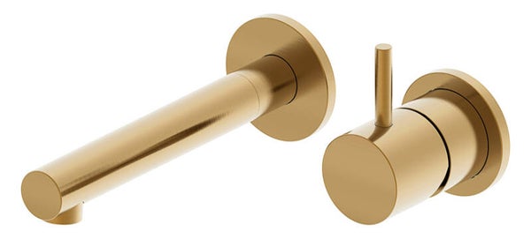 Style wastafelkraan inbouw geborsteld messing PVD