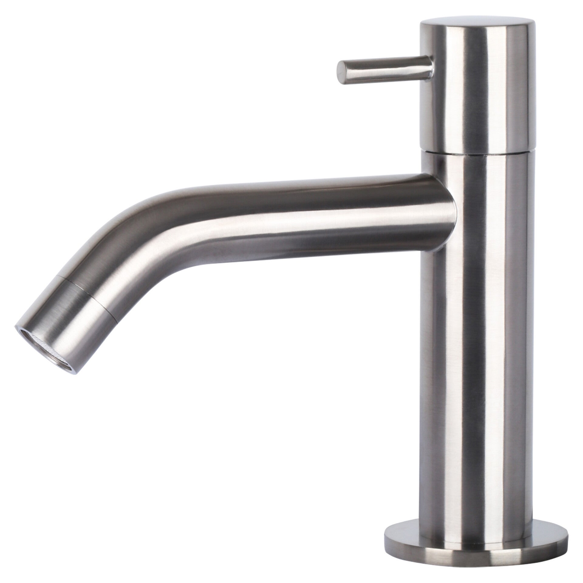 Differnz koudwaterkraan gebogen mat chroom