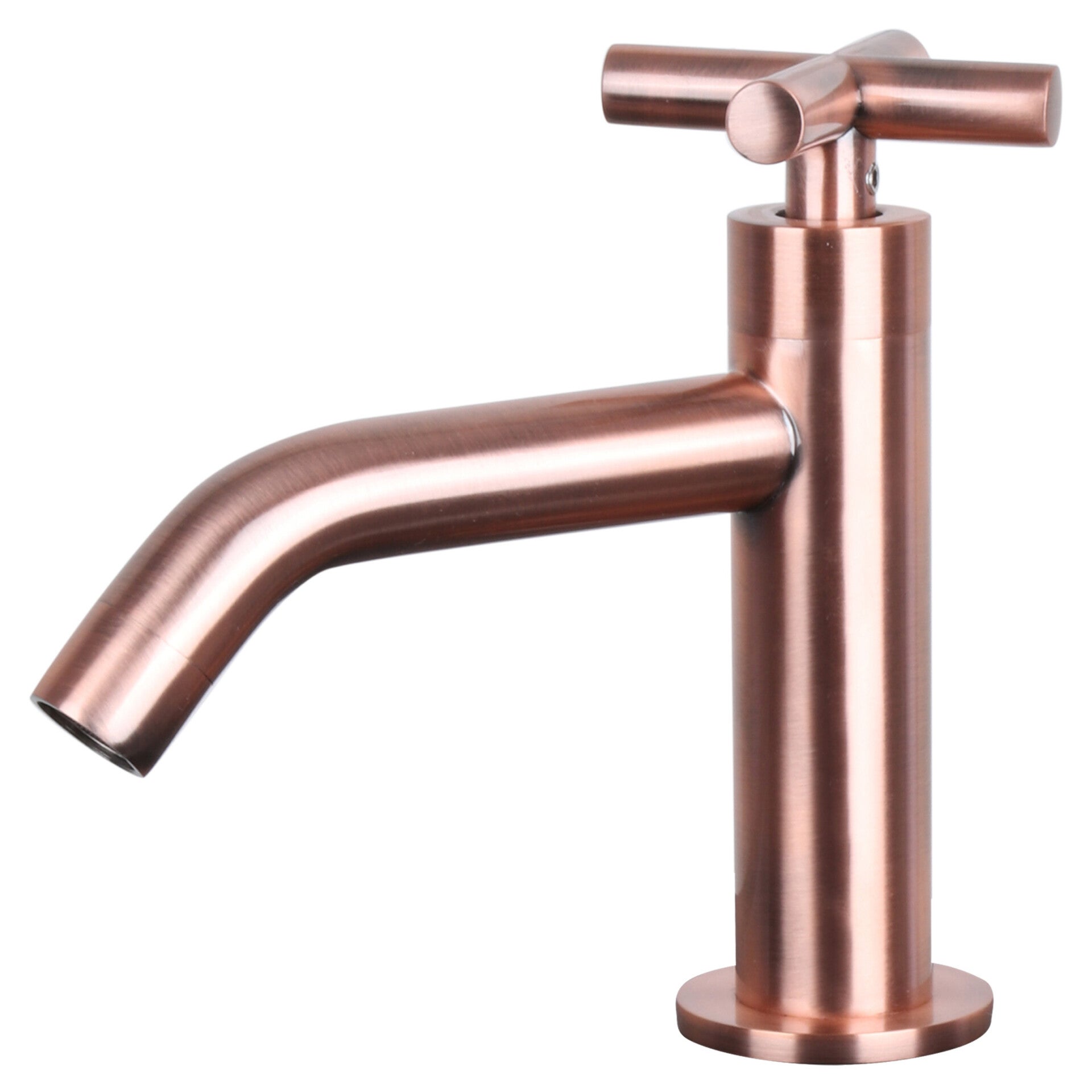 Differnz koudwaterkraan kruis rood koper