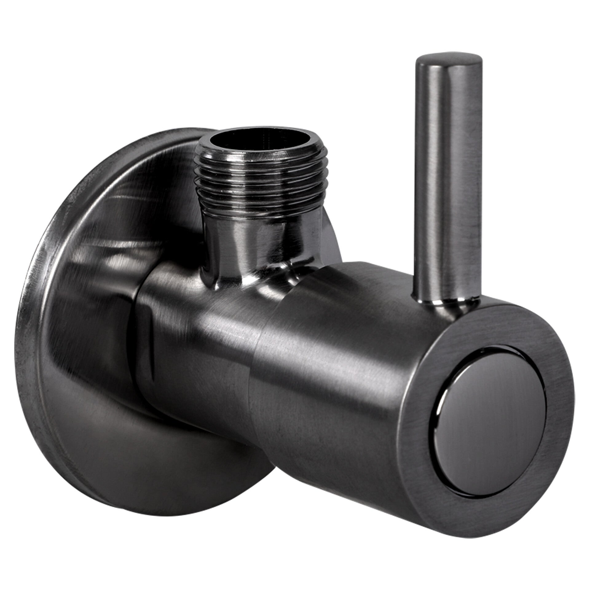 Differnz hoekstopkraan gun metal 1/2 x 3/8