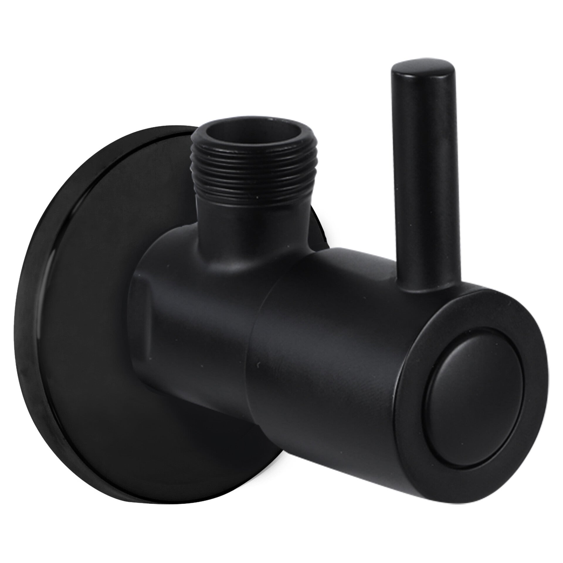 Differnz hoekstopkraan mat zwart 1/2 x 3/8