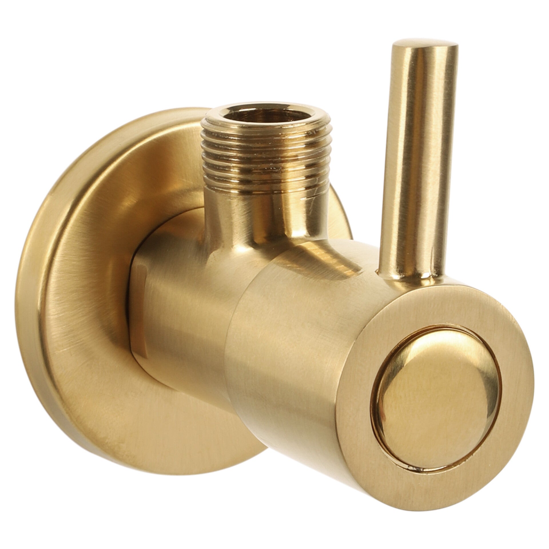 Differnz hoekstopkraan mat goud 1/2 x 3/8