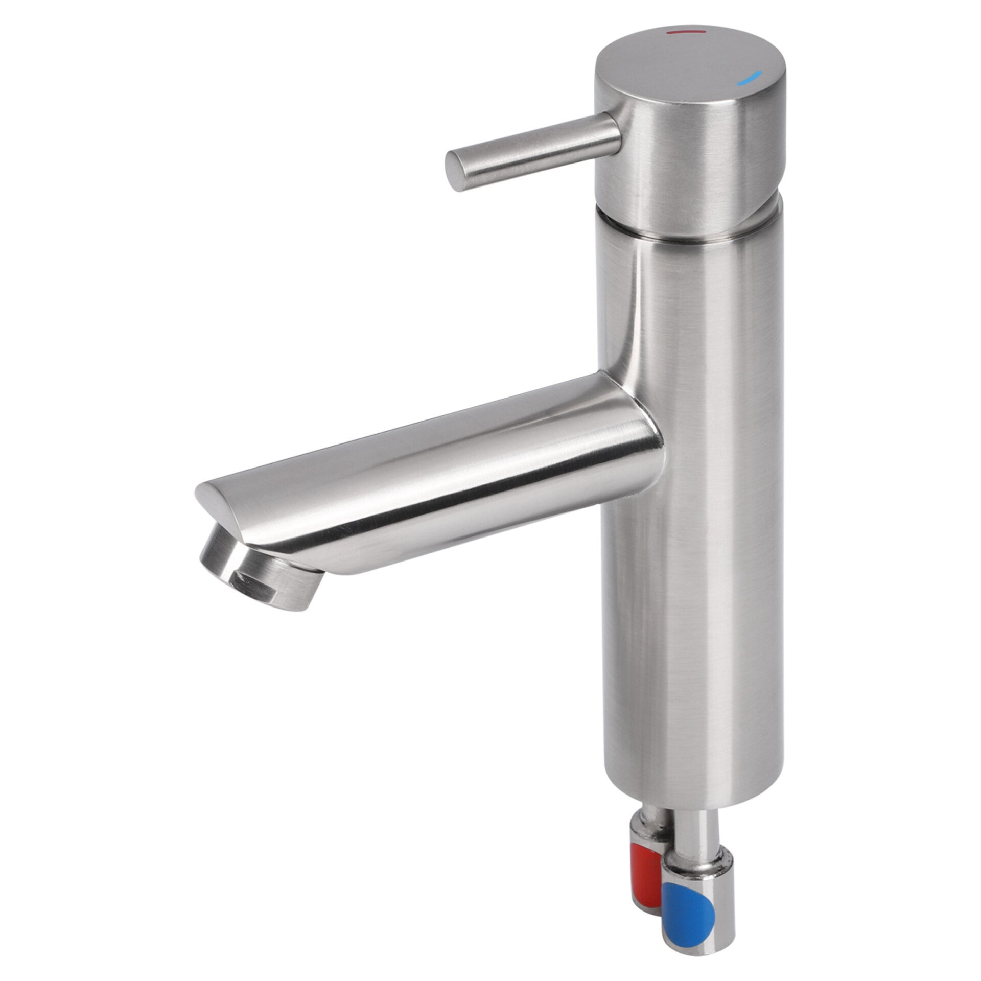 Differnz kraan koud/warm - recht mat chroom