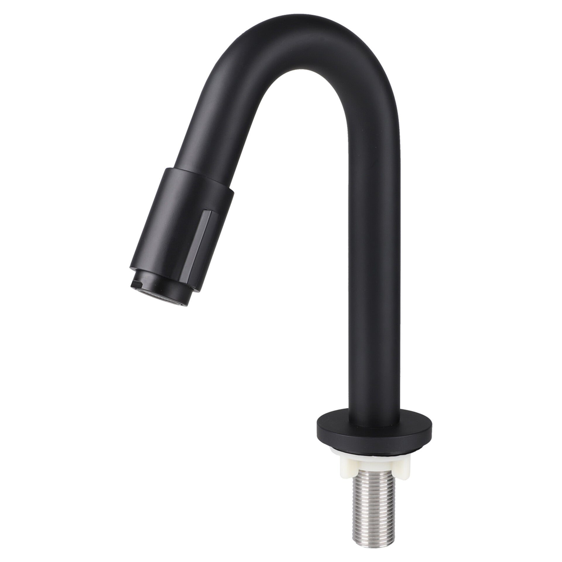 Differnz koudwaterkraan gebogen mat zwart 19 cm