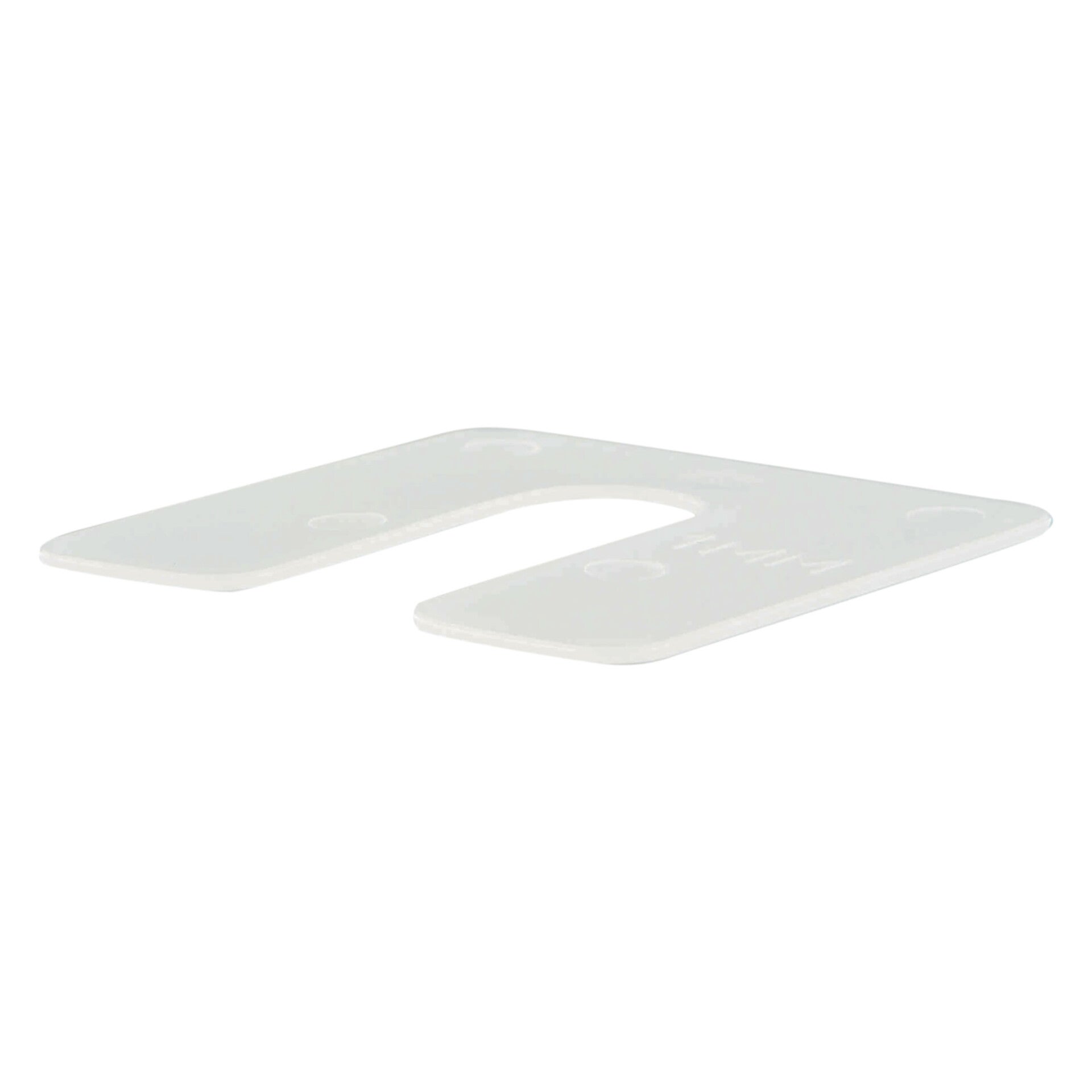 GB uitvulplaatje met sleuf transparant 1 mm
