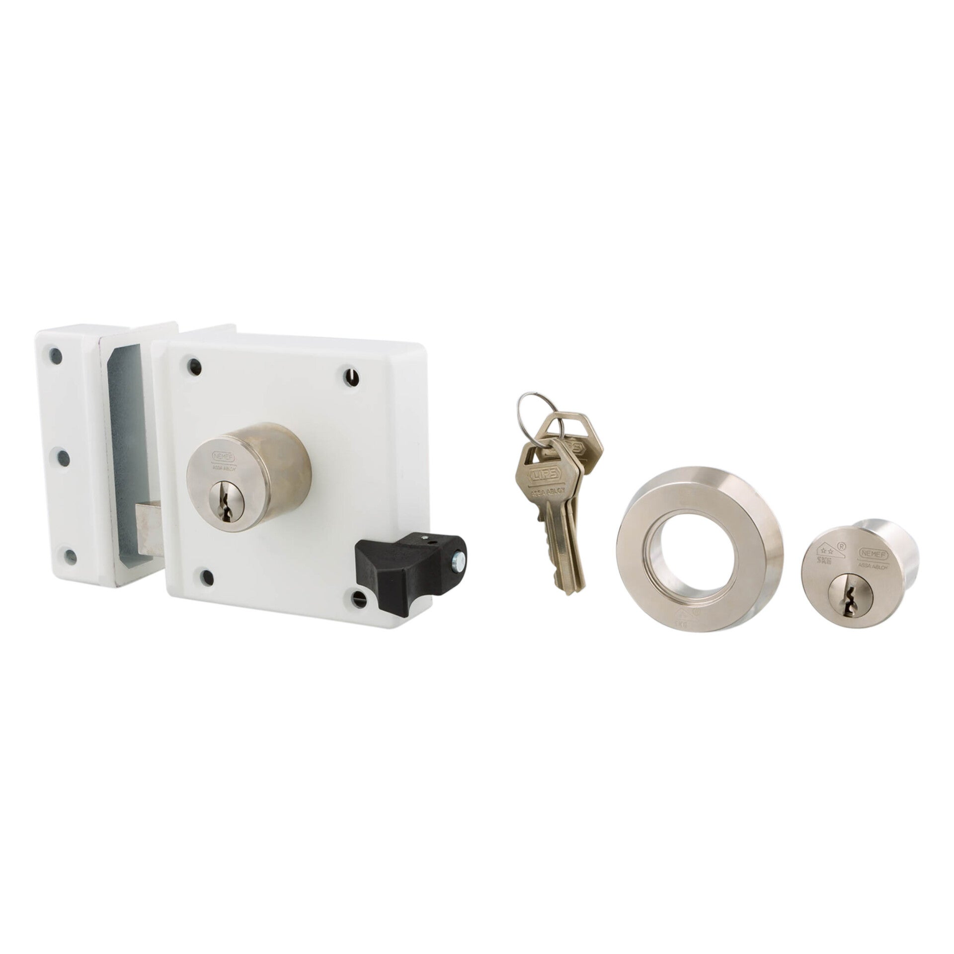 Nemef oplegslot type 4154 - links - SKG** wit 50 mm