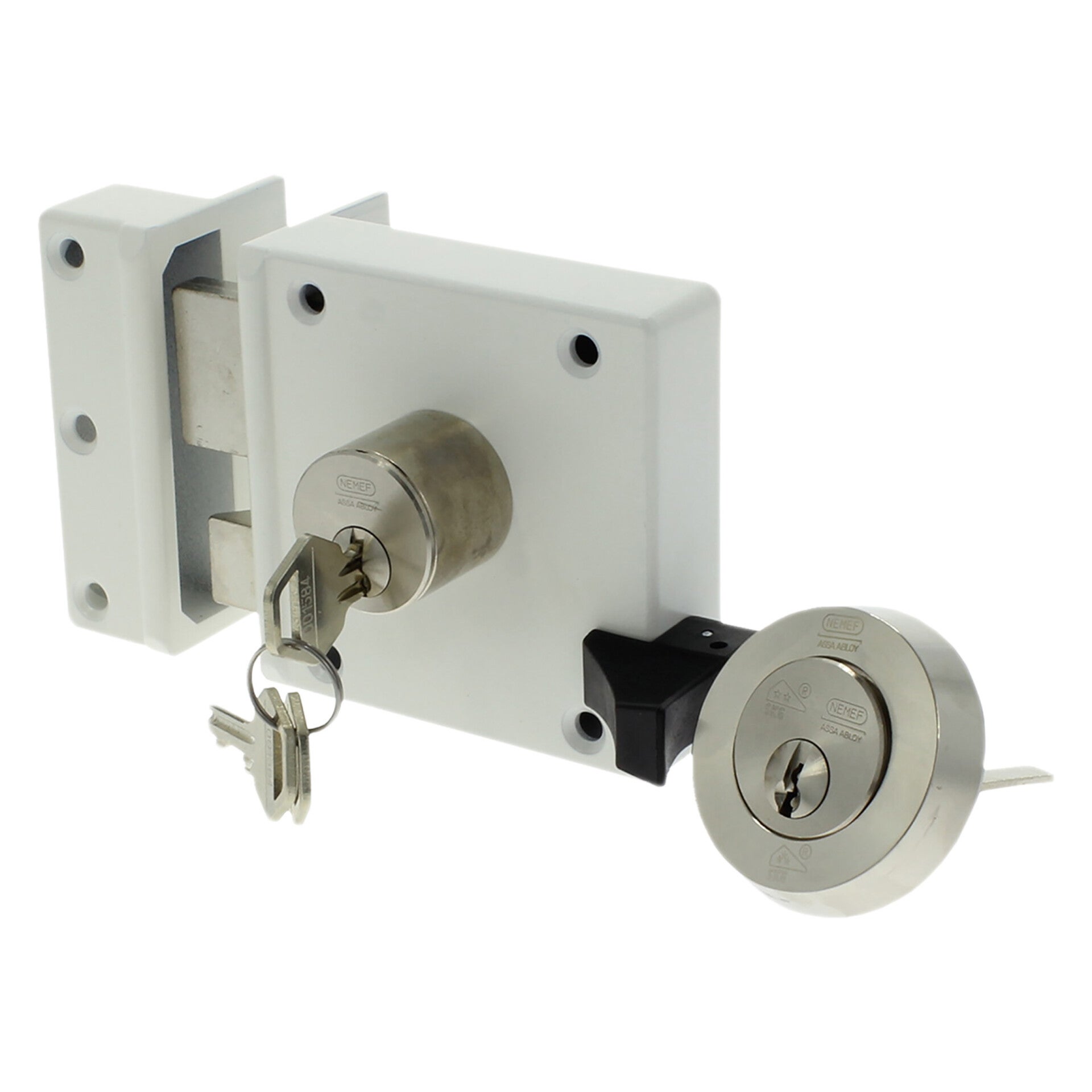 Nemef oplegslot type 4154 - links - SKG** wit 50 mm