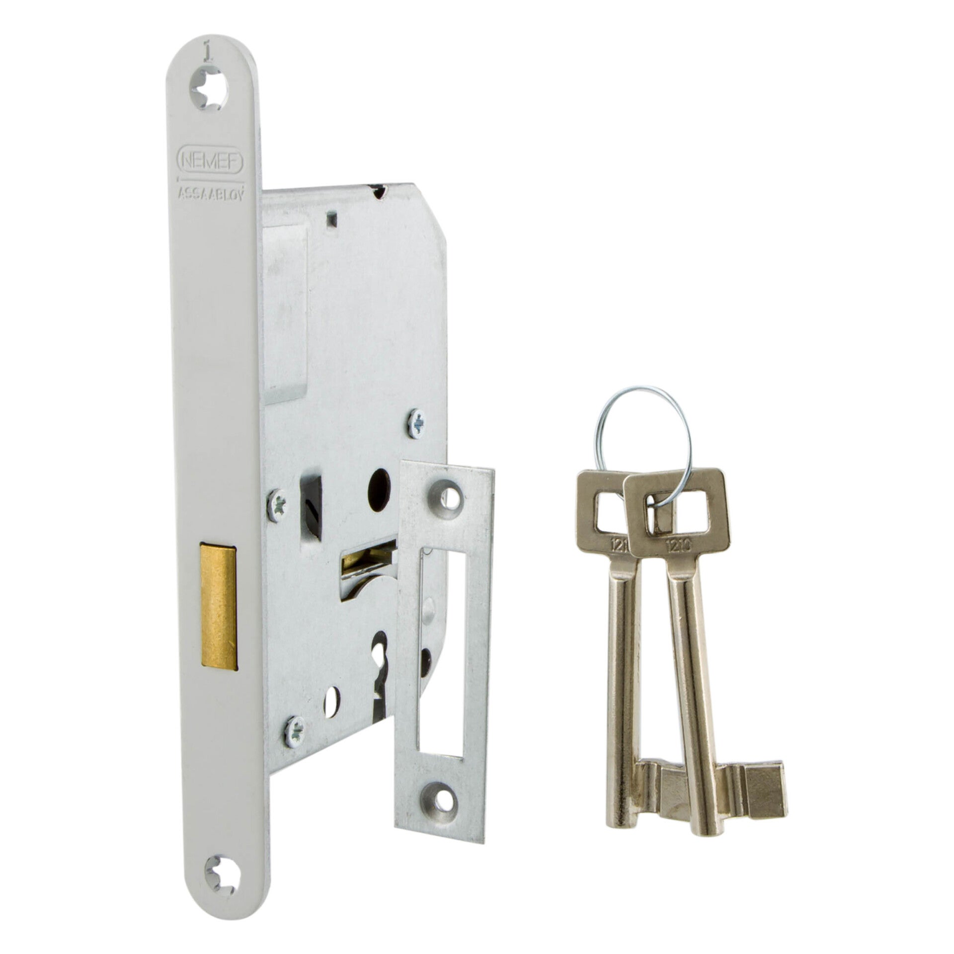 Nemef kastslot type 1256 - rechts en links gelakt 174 x 20 x 2.75 mm