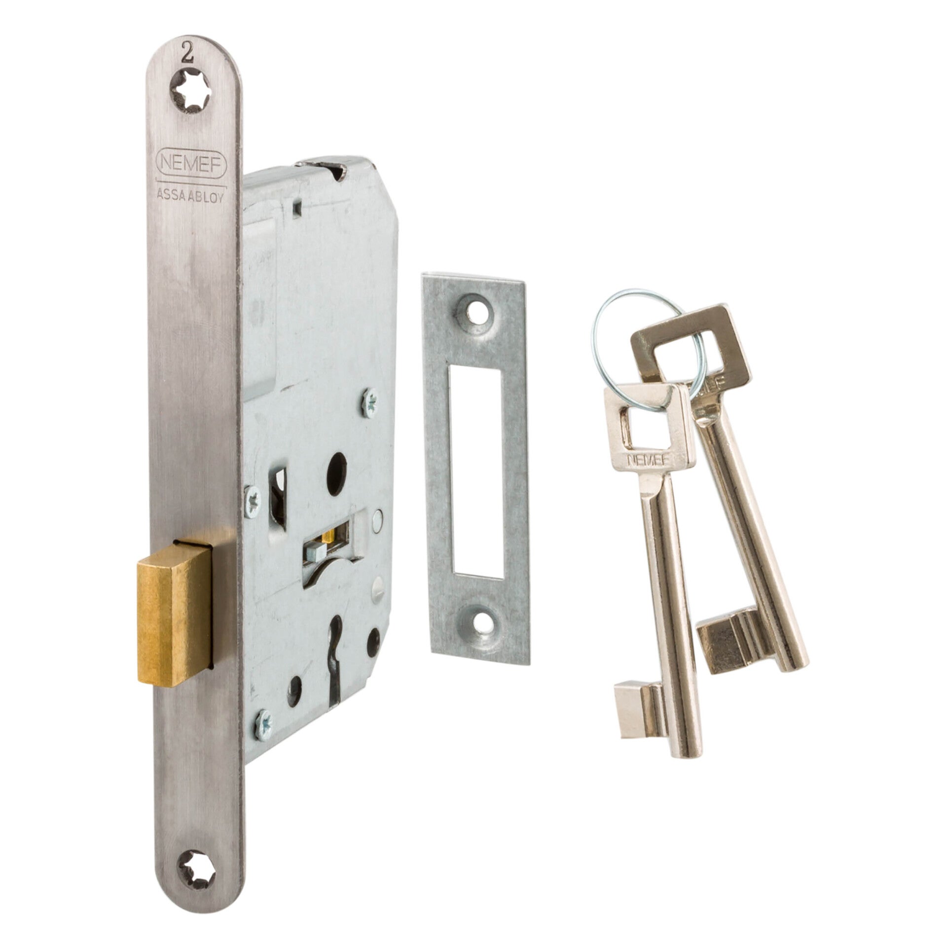 Nemef kastslot type 1256 - rechts en links - RVS 174 x 20 x 2.75 mm