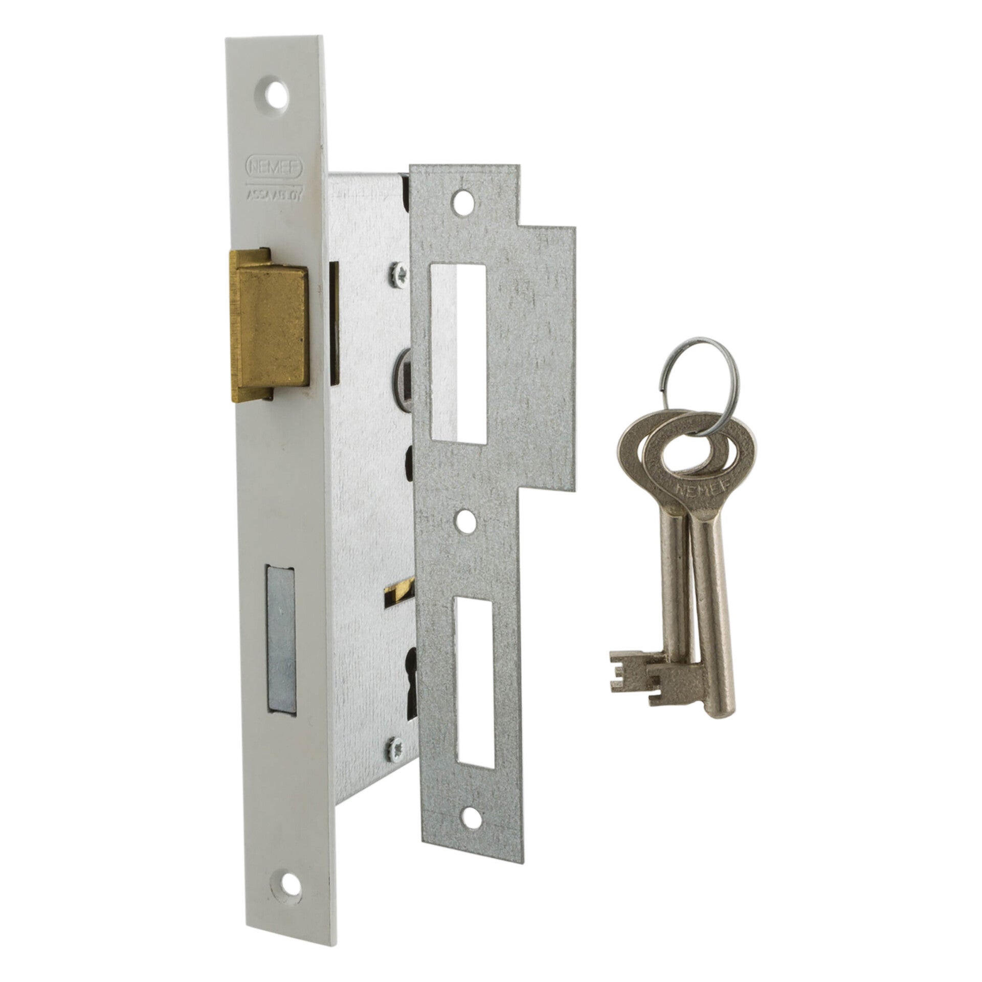 Nemef dagnachtslot type 66/2 - din rechts gelakt 207 x 25 mm