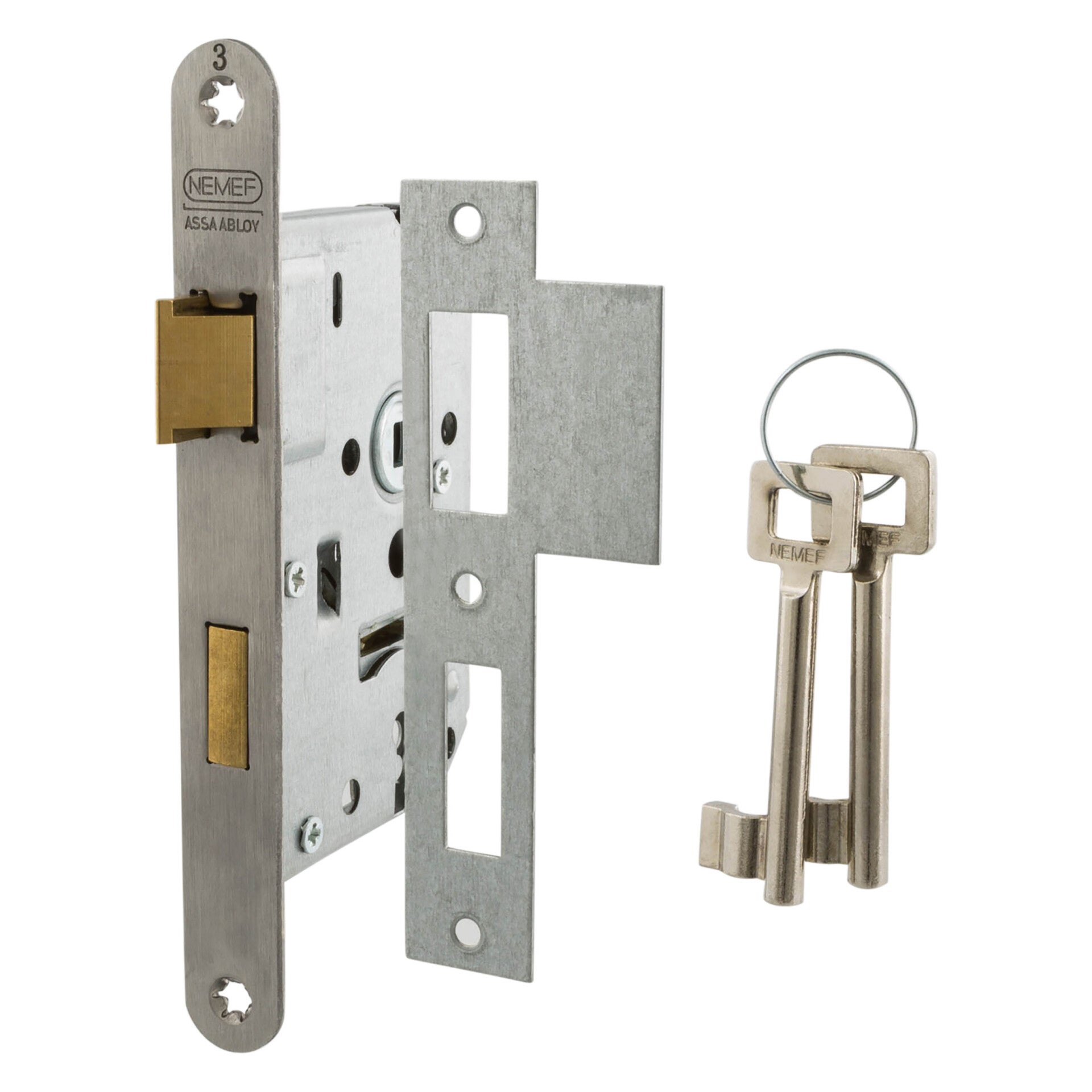 Nemef dagnachtslot type 1266 - RVS 174 x 20 x 2.75 mm