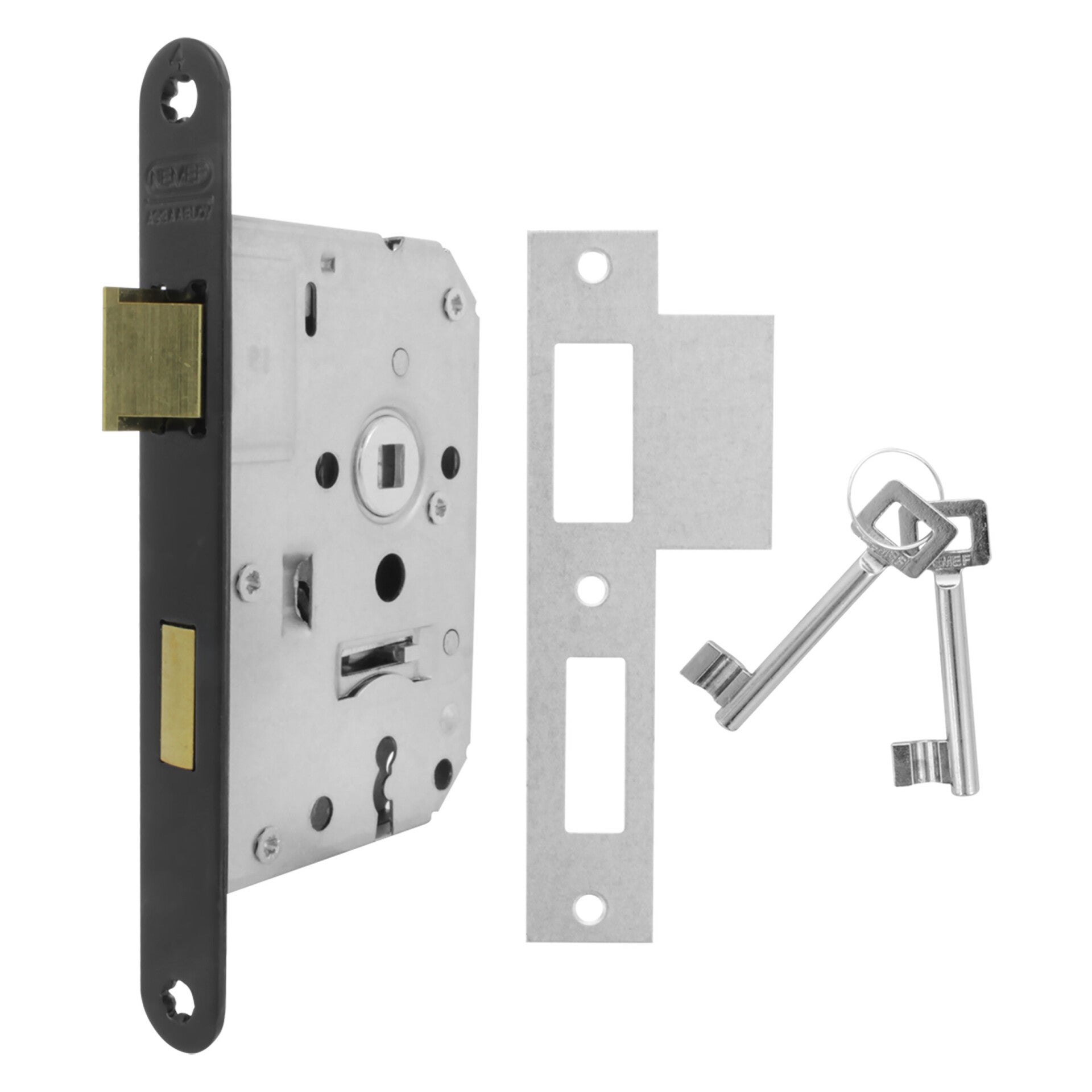 Nemef dagnachtslot type 1266 zwart 174 x 20 x 2.75 mm
