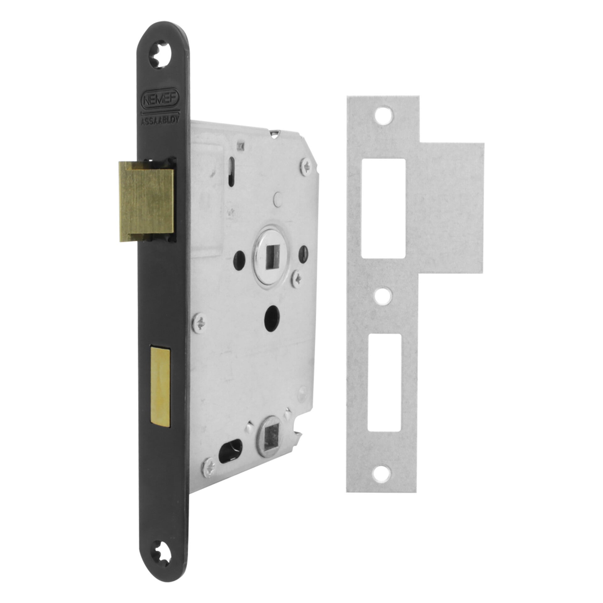 Nemef badkamerslot type 1264/3 zwart 174 x 20 x 2.75 mm