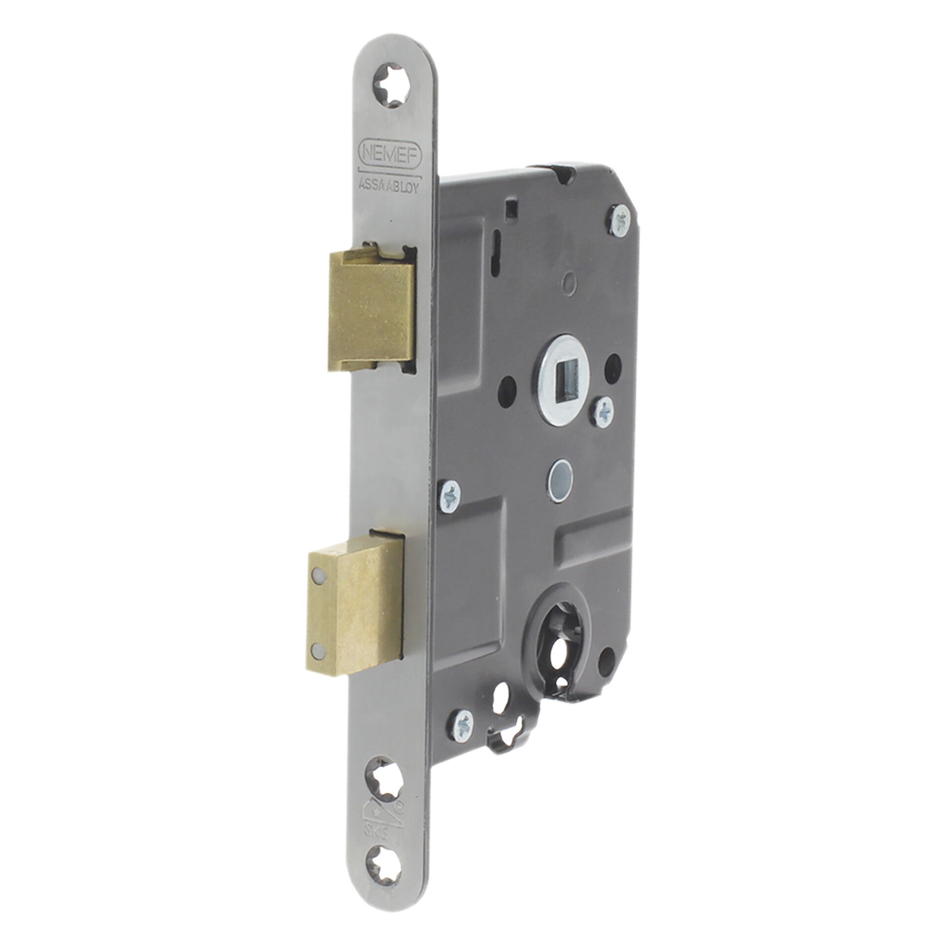 Nemef cilinderslot rechthoekig - rechts en links - type 1279 - SKG* 174 x 20 mm