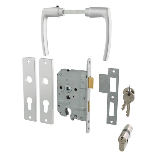 Nemef cilinderslot type 1269/4 - met beslag - PC55 - verzinkt