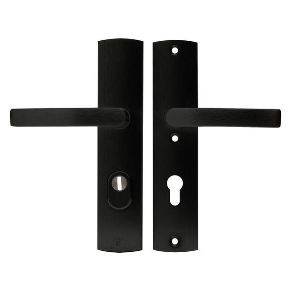 Axa veiligheidsbeslag kruk-kruk - langschild - PC72 - type 6665-10 - met kerntrekbeveiliging - SKG*** aluminium f8