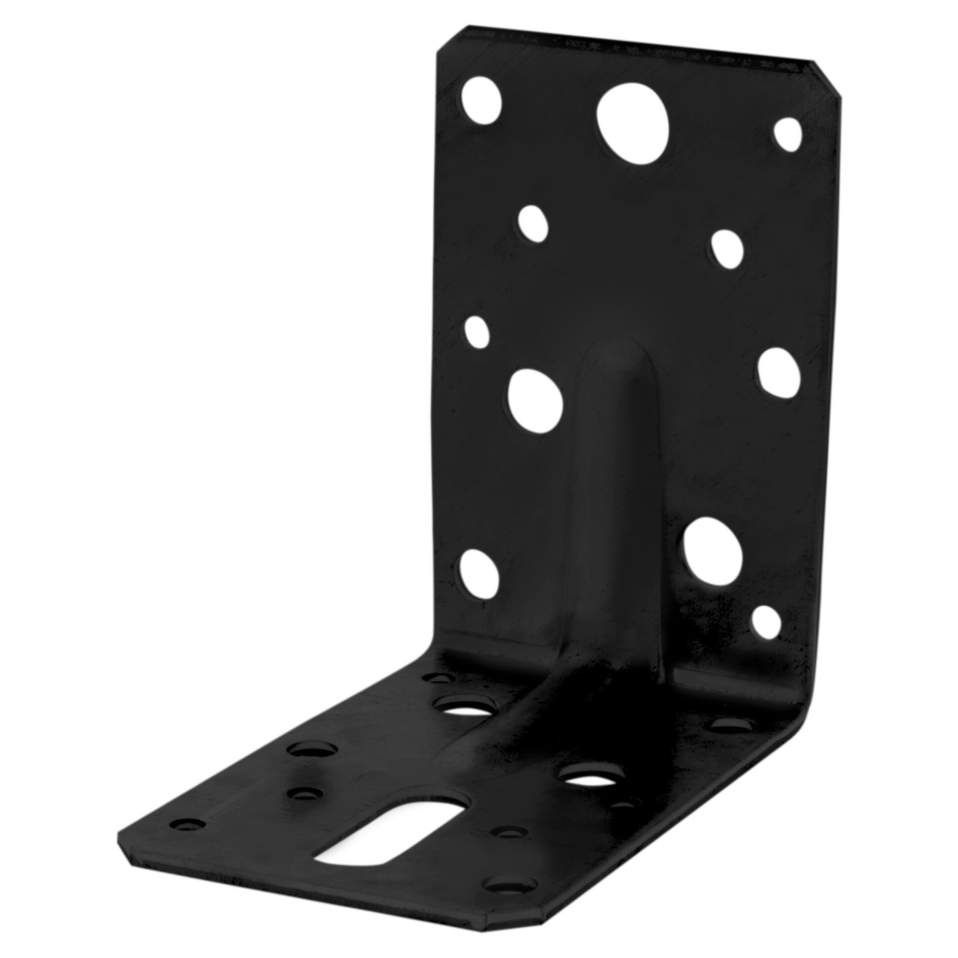 Starx hoekanker met ril - senzimir verzinkt zwart 90 x 90 x 60/2.5 mm