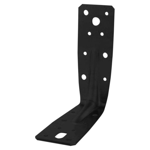 Starx hoekanker met ril - senzimir verzinkt zwart 125 x 125 x 46/2.5 mm