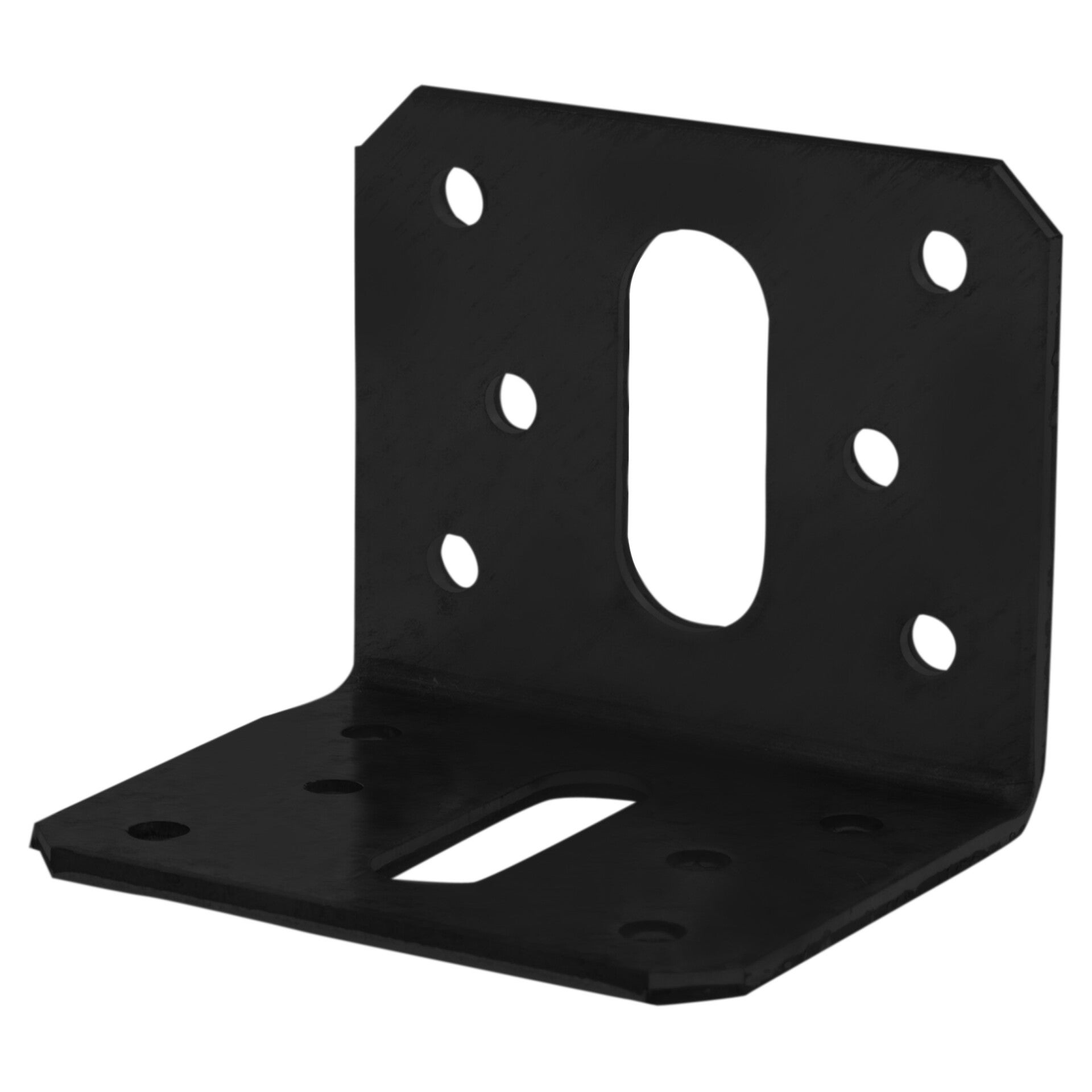 Starx hoekanker vlak - senzimir verzinkt zwart 50 x 50 x 58/2.5 mm