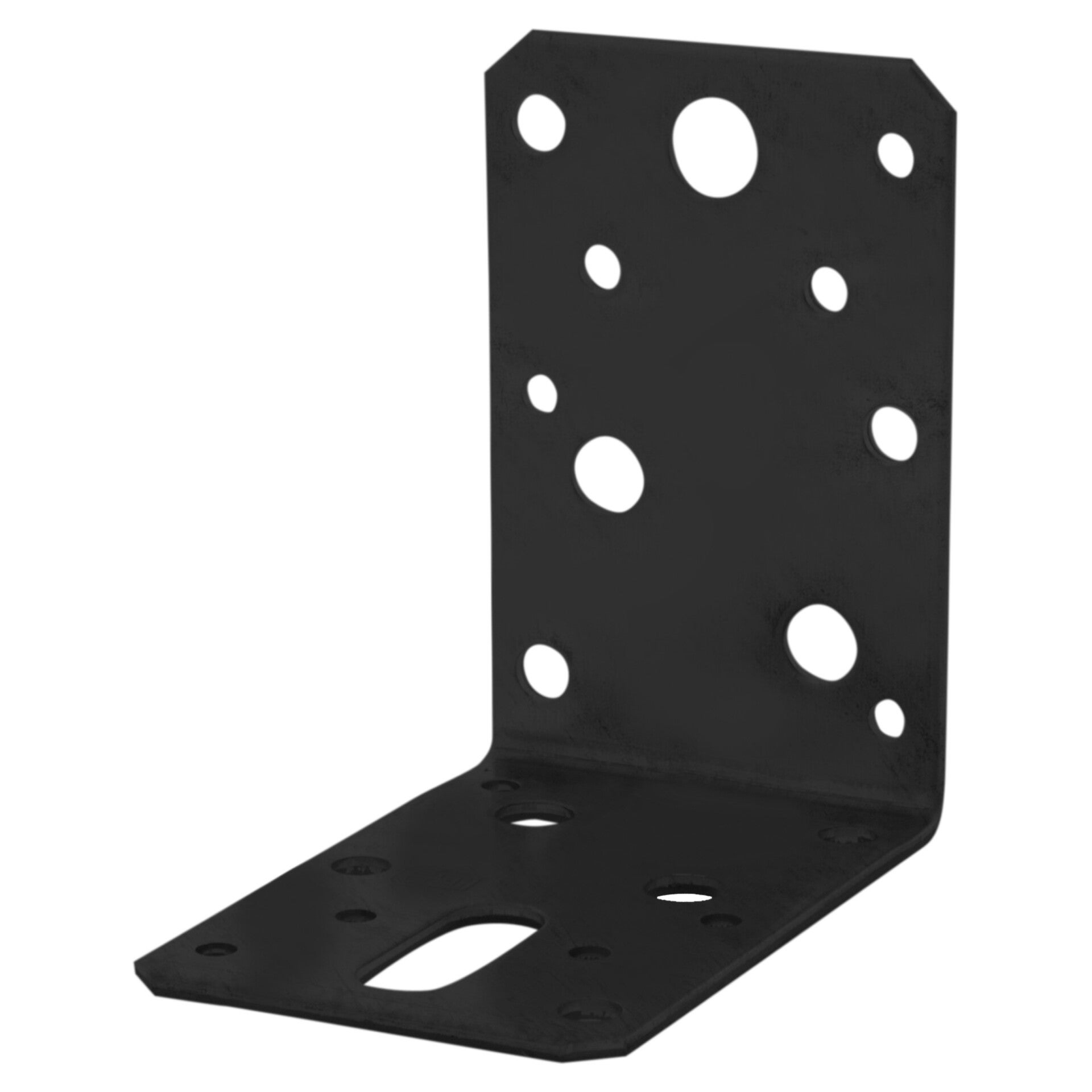 Starx hoekanker vlak - senzimir verzinkt zwart 90 x 90 x 60/2.5 mm