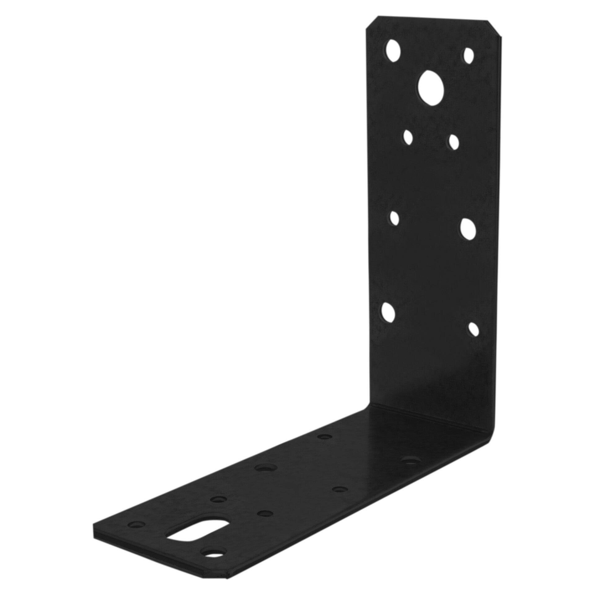 Starx hoekanker vlak - senzimir verzinkt zwart 125 x 125 x 46/2.5 mm