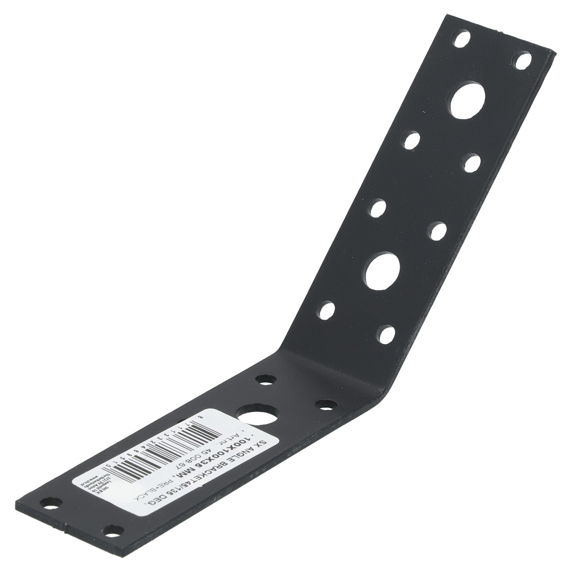 Starx hoekanker 45/135 graden zwart 100 x 100 x 35 mm