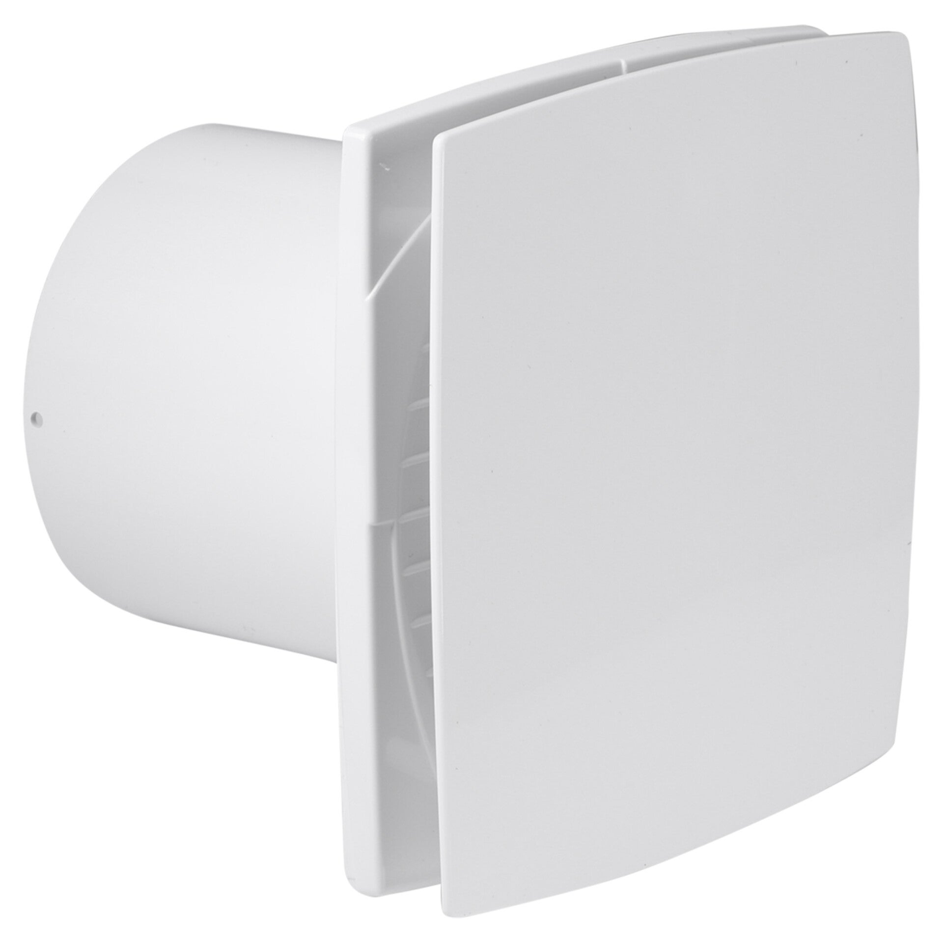 ventilator LD100 - vierkant model - met dichte voorkap wit Ø 100 mm