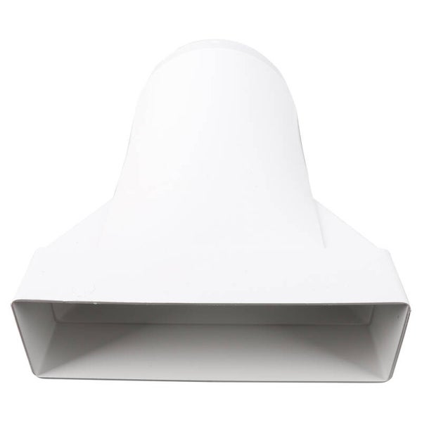 Starx overgangstuk rond-vierkant recht wit 125-204 x 60 mm