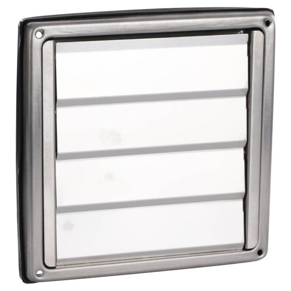 Starx lamelrooster aansluitmaat Ø 100 mm geborsteld RVS 182 x 182 mm