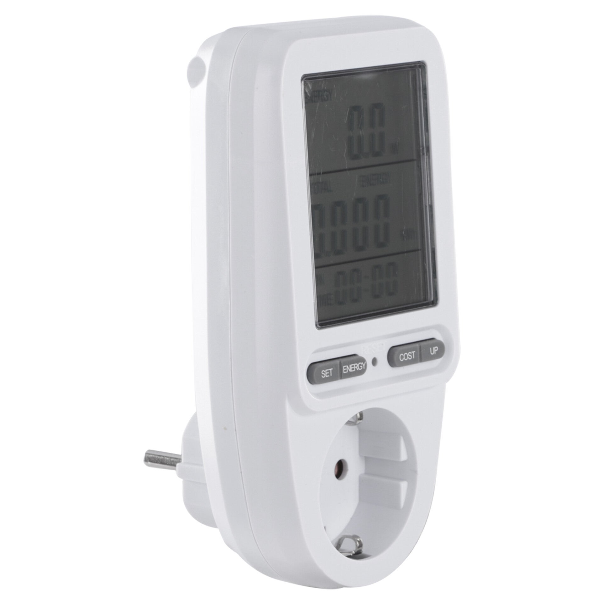 Q-Link energiekostenmeter randaarde - digitaal - memory wit